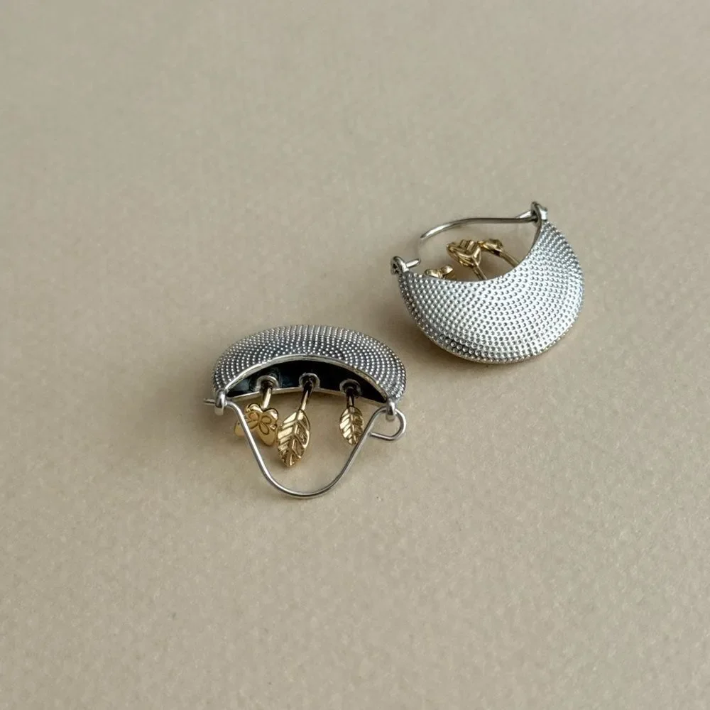 Leaf Hoop Earrings #2424